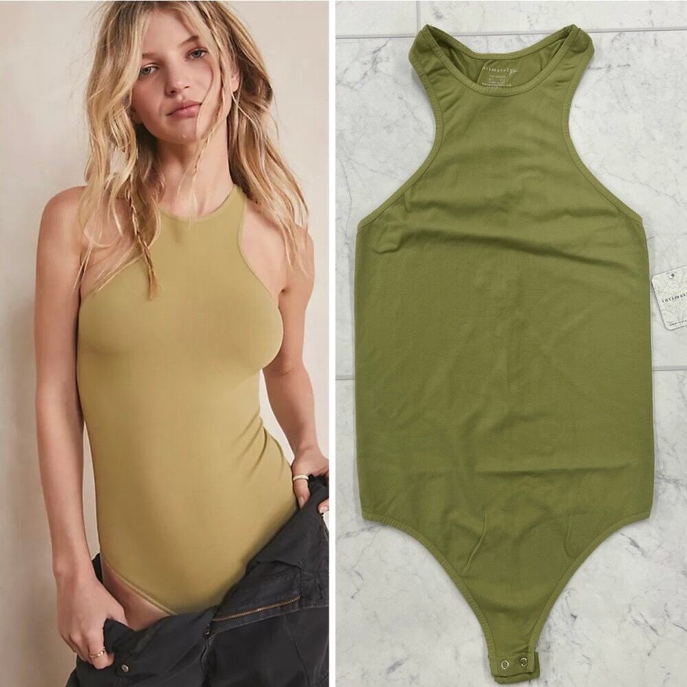 Intimately By Free People Down to Earth Bodysuit in Green Size XS/S